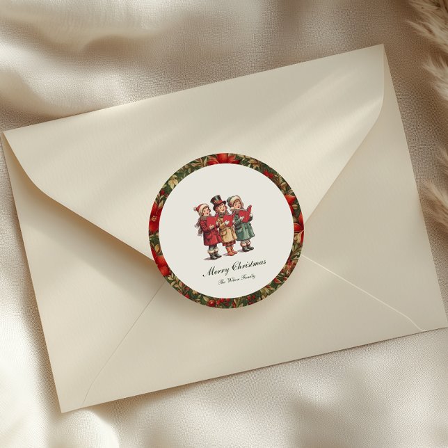 Traditionelle Weihnachtsfeiertage Runder Aufkleber (Von Creator hochgeladen)