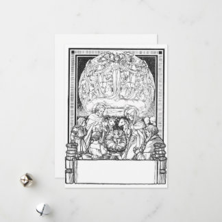 Traditionelle Weihnachtskarte Feiertagskarte