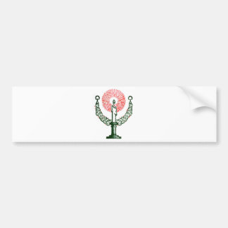 Traditionelle Weihnachtskerze Autoaufkleber