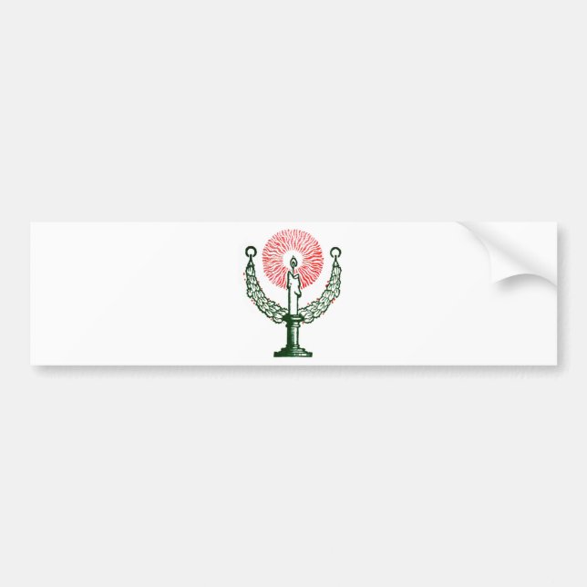 Traditionelle Weihnachtskerze Autoaufkleber (Vorne)