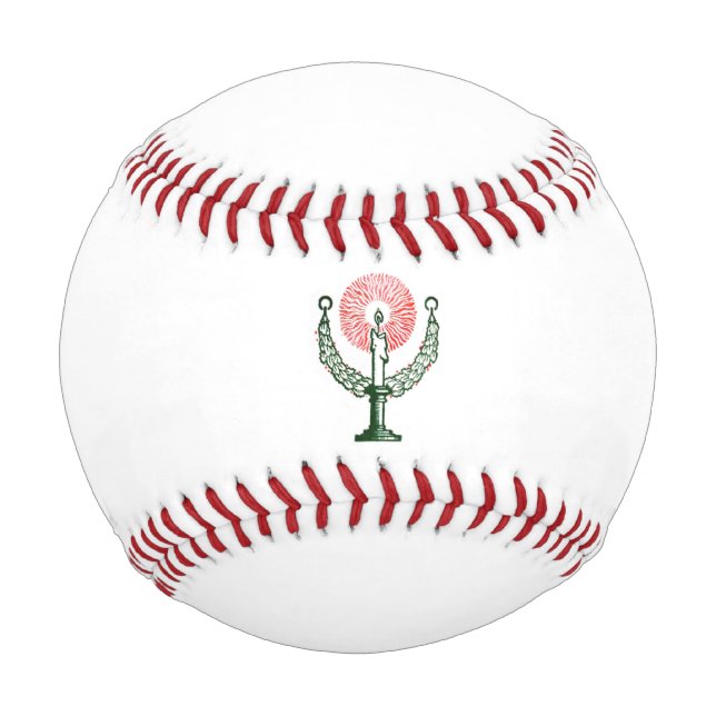 Traditionelle Weihnachtskerze Baseball (Vorderseite)