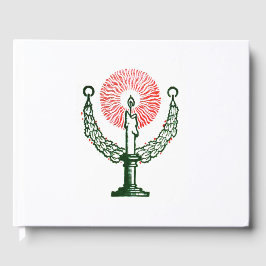 Traditionelle Weihnachtskerze Gästebuch