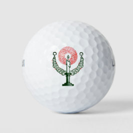 Traditionelle Weihnachtskerze Golfball