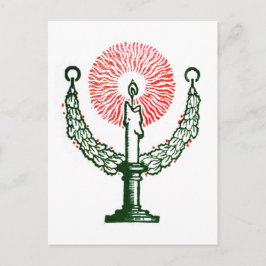 Traditionelle Weihnachtskerze Postkarte