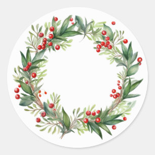 Traditionelle Weihnachtskleber Runder Aufkleber