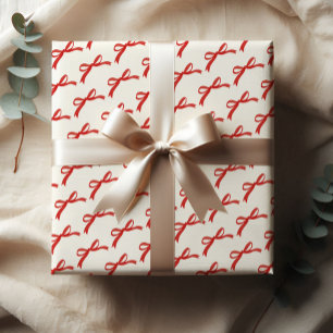 Traditionelle Weihnachtsrote Schleife Feiertags Gr Geschenkpapier