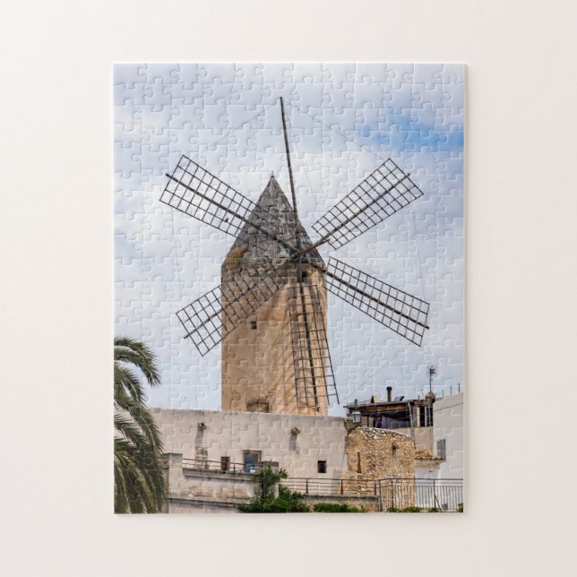 Traditionelle Windmühle in Palma de Mallorca - Spa Puzzle (Vertikal)