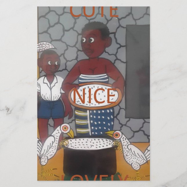 Traditioneller afrikanischer Homestead-Lifestyle Briefpapier (Vorderseite)