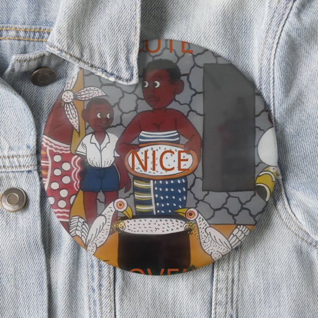 Traditioneller afrikanischer Homestead-Lifestyle Button (Beispiel)