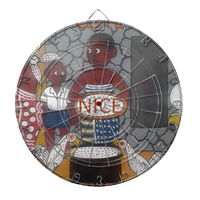 Traditioneller afrikanischer Homestead-Lifestyle Dartscheibe (vorne)