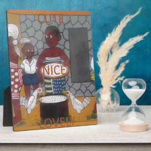 Traditioneller afrikanischer Homestead-Lifestyle Fotoplatte