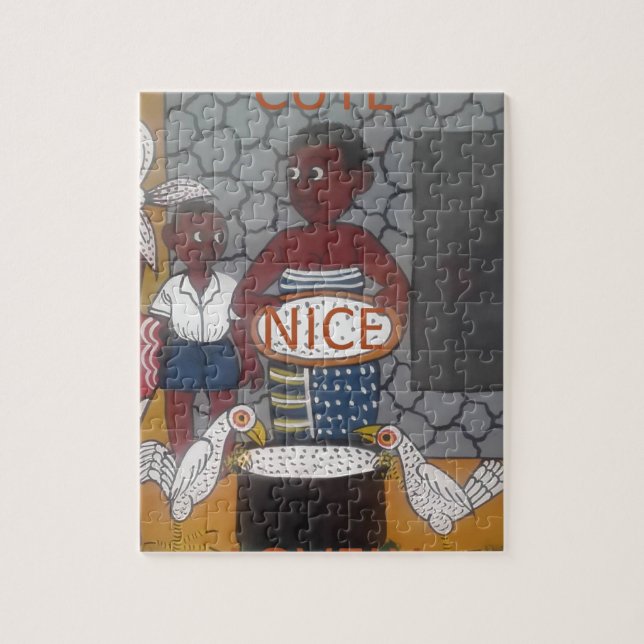 Traditioneller afrikanischer Homestead-Lifestyle Puzzle (Vertikal)