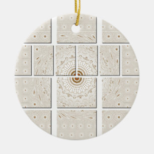 Traditioneller afrikanischer Motiv-Mosaik-Kunstpri Keramik Ornament