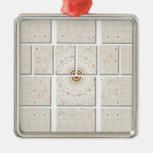 Traditioneller afrikanischer Motiv-Mosaik-Kunstpri Ornament Aus Metall