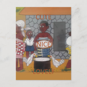 Traditioneller afrikanischer Siedlungsstil Postkarte