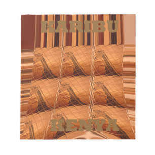 Traditioneller afrikanischer Spiegel: Woven Giraff Notizblock