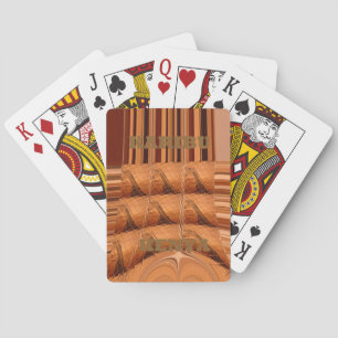 Traditioneller afrikanischer Spiegel: Woven Giraff Spielkarten