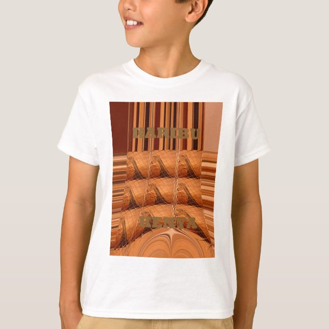 Traditioneller afrikanischer Spiegel: Woven Giraff T-Shirt (Vorderseite)
