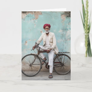 Traditioneller älterer Indianer Vintages Fahrrad Einladung