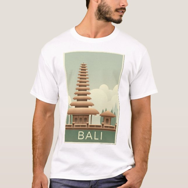 Traditioneller Bali-Tempel T-Shirt (Vorderseite)