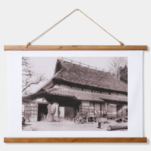 Traditioneller Bauernhof von Mimasaka Wandteppich Mit Holzrahmen