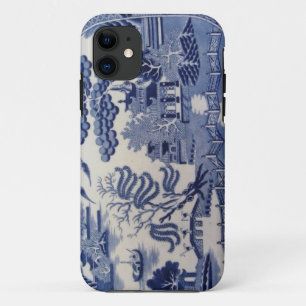 Traditioneller blauer Weide-China-Kasten des 19. iPhone 11 Hülle