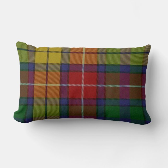 Traditioneller Buchanantartan-kariertes Kissen (Vorderseite)