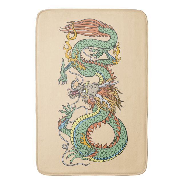Traditioneller chinesischer Drache Badematte (Vorderseite Vertikal)