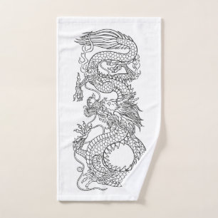 Traditioneller chinesischer Drache Badhandtuch Set
