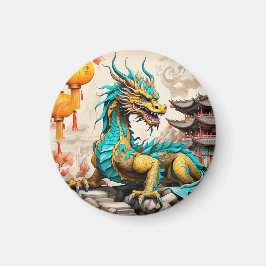 Traditioneller chinesischer Drache für das chinesi Magnet