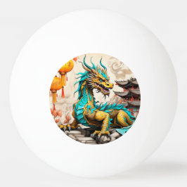 Traditioneller chinesischer Drache für das chinesi Tischtennisball