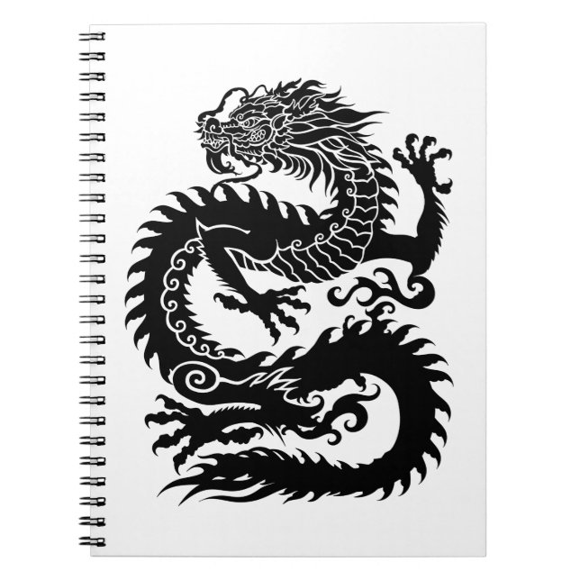 Traditioneller chinesischer Drache Notizblock (Vorderseite)