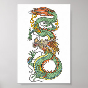 Traditioneller chinesischer Drache Poster