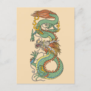 Traditioneller chinesischer Drache Postkarte