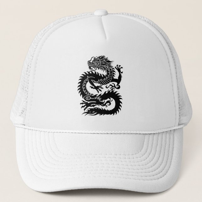 Traditioneller chinesischer Drache Trucker Hat Truckerkappe (Vorderseite)