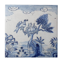 Traditioneller Delft Tile mit Vögeln-30