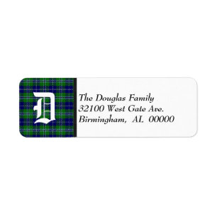 Traditioneller Douglastartan-kariertes Monogramm