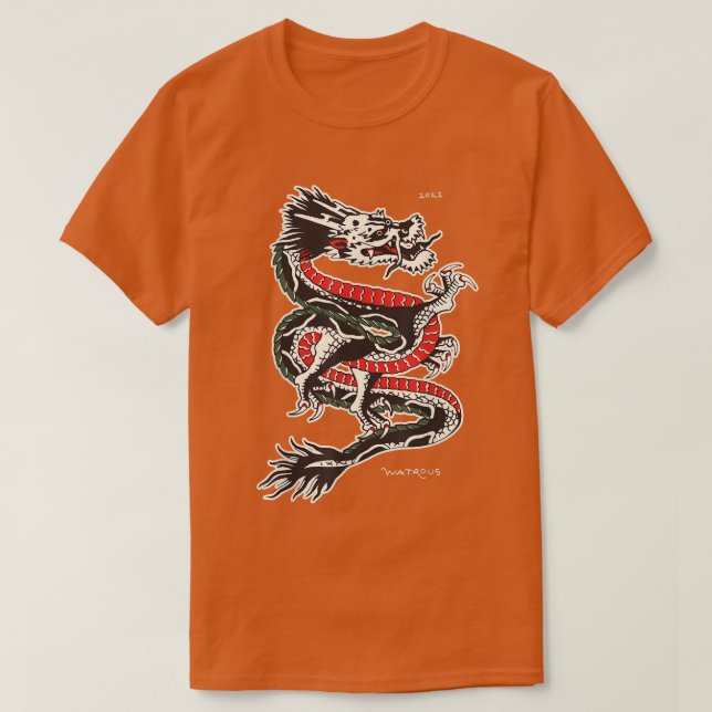 Traditioneller Drache T-Shirt (Design vorne)