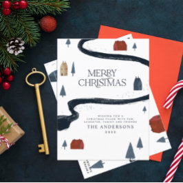 Traditioneller, eleganter Winterschnee Weihnachten