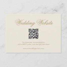 Traditioneller Elfenbeinformal QR Code Elegante Ho Begleitkarte
