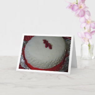 Traditioneller englischer Weihnachtskuchen Karte