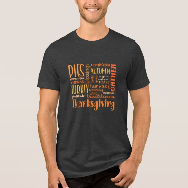 Traditioneller Erntedank T - Shirt von Männern (Vorderseite)