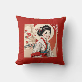 Traditioneller Geisha Cherry Blossom Japanisch Kissen