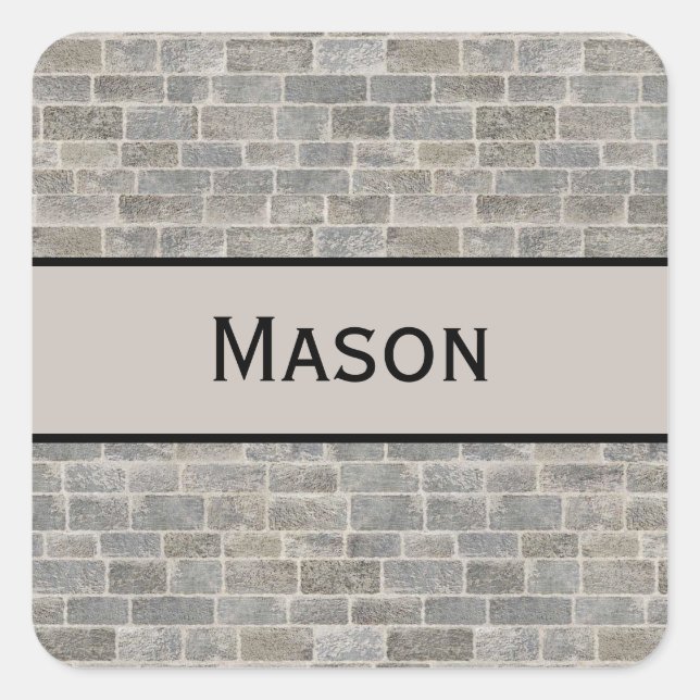 Traditioneller Gray Brick Sticker (Vorderseite)