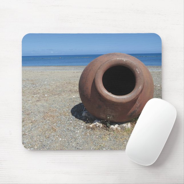 Traditioneller griechischer Terracotta Pot am Stra Mousepad (Mit Mouse)