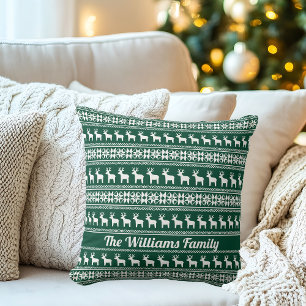 Traditioneller Grüner Weihnachtsbaum Custom Kissen