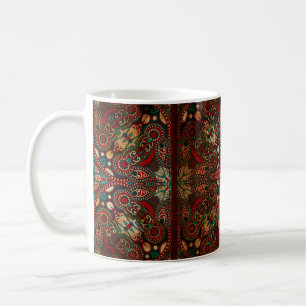 Traditioneller Grunge mit Blumenpfeife Kaffeetasse