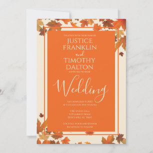 Traditioneller Herbst Elegante Hochzeit Ankündigung