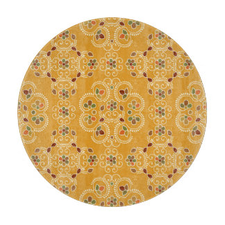 Traditioneller indischer Damast, nahtloses Muster. Schneidebrett