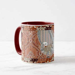 Traditioneller indischer Pfau Tasse
